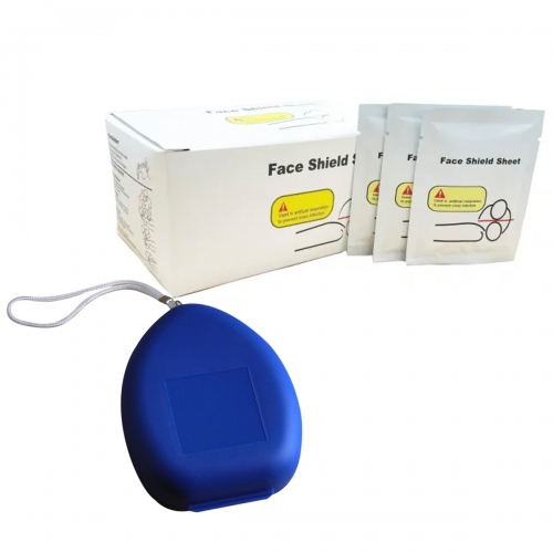 30 pocket mask color blue & 500  face shield sheets for CPR