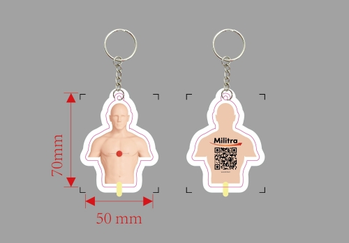 1000pcs/Lot CPR Manikin Keychain LED Light  with your LOGO