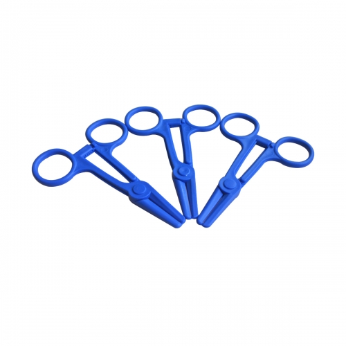 100Pcs/Lot Straight Head Scissors Style Green One-off Use Hygienic ABS Hemostatic Pliers