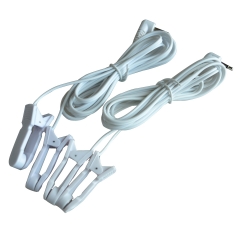 High Quality 100Pcs/pack Electrical Breast & Ear clip Electrode Lead Wires Jack DC 3.5mm/2.5mm Replacement Cables For Tens