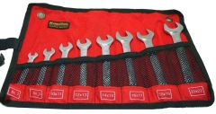 Professional Double Open End Spanner Set Fully Polished Pouch Packing