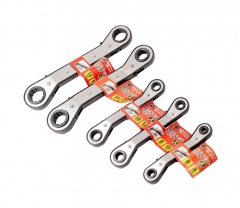 Reversible Offset Double Ratchet Ring Spanner Wrench