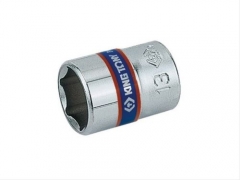 King Tony Cr-V Alloy Steel 1/4" Dr. 6pt Socket Metric Individual:4-14mm