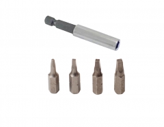 6.3x25mm S2 Steel Square Recess/Robertson Impact Screwdriver Bits:S0,1,2,3+Bits Hold Gift