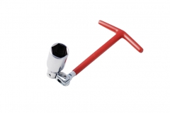 T-Bar Flexible Swivel Universal Joint Spark Plug 6PT Socket Option:16/21/16+21mm