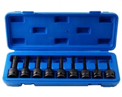 9pc Cr-Mo 1/2" Dr. 75mmL Ribe Polydrive Impact Socket Bits:R5-6-7-8-9-10-12-13-14