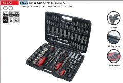 Selta Taiwan 172pc 1/4"-3/8"-1/2" Dr. Reg. Deep Female E-Star Socket & Bits Set