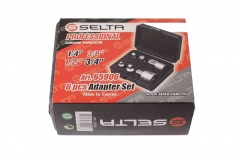 Selta Taiwan 6pc Cr-V Socket Adapter Adaptor Converter Reducer: 1/4-3/8-1/2-3/4"