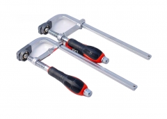 80x100mm Heavy Duty One-piece-all Steel F-Type Screw Bar Clamps Go-Thru Through Tong Handle