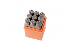 Cr-V Steel Professional Dia. 6mm 0-9 9pc Number Punch Stamp