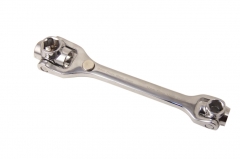8-in-1 Cr-V Flexible Dog Bone Multi Socket Wrench Drain Plug Magnet Spot:12-19mm