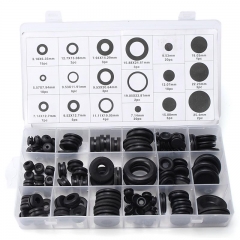 125pc 18 Metric Sizes Rubber Grommet Assortment Various Sizes Open/Closed Blind