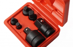 6pc Cr-V Impact Socket Adapter Adaptor Converter Reducer: 1/4-3/8-1/2-3/4"