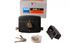 DAF High Quality 120mm Italian Style Classic Rim Lock 3 Keys & Pull Brass Bolt Latch