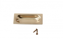 Stanley USA Classic Sold Brass Sliding Door Closet Flush Oblong Pulls