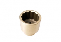 30mm Non-Sparking Sparkproof Al-Br Alloy Brass 1/2"Dr 12PT Socket Spark Proof