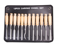 12pc Carpentry Wood Carving Chisel Set DIY Hobbyists Craftsman Woodcarving