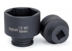 3/4" Dr. Cr-Mo Flank Impact Socket Metric: 17-65mm 6PT/12PT