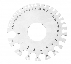 SWG Standard Wire Gauge Circular Round Cable Thickness Ruler SWG & SAE Dual Mark