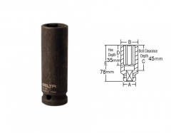 Selta / Force 1/2" Dr 6PT Flank 85mmL Deep Impact Socket Individual Size 10mm-41mm