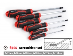 6pc Expert Cr-V Hex Allen Key Wrench Ball End Screwdriver Set: H3,4,5,6,7,8mm
