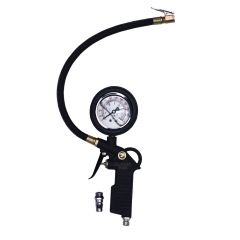 Oil-immersed Tire Pressure Gauge 0-200PSI Gun Type Inflator Compressed Air Meter