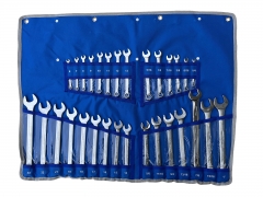 30pc Combination Wrench Spanner 6-24mm+1/4"-1" Metric SAE Set