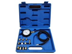 12pc TU-11A Engine Oil Pressure and Transmission Fluid Diagnostic Tester Tool Kit - Gauge, Hose, and Adapters