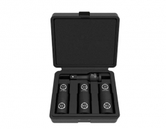 4pc Cr-Mo 1/2" Dr. Dual-End Impact Wheel Nut Socket Set 17x19mm, 21mmx 7/8", 13/16"x3/4" & 3" Extension Bar