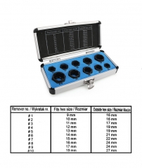 10Pc 3/8" Drive Low Profile Socket 9-19mm Damaged Nut Stud Extractor Bolt Remover Locking