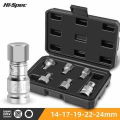 6pc Jumbo Hex Allen Key 1/2" Dr. Socket Bits Set: H14,17,19,22,24mm
