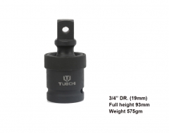 Cr-Mo Ball Type Universal Joint Impact Socket Adapter 360º Degree Swivel