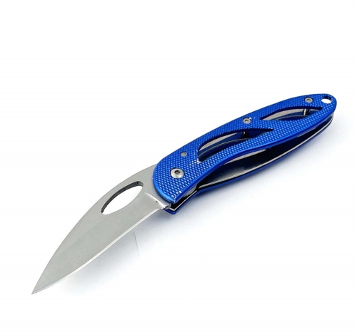 170mmL Stainless Steel Foldable Sport Knife Aluminium Handle Finishing Camping