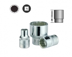 Force 3/8" Dr. 12pt Double Hex Socket Metric & Imperial Size Options
