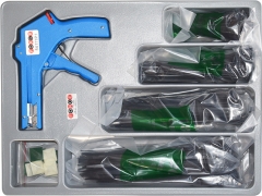 Force 54111 411pc Cable Tie & Tension Cutting Tie Down Gun Pliers Kits