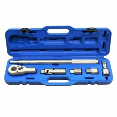 Force 6061 6pc 3/4" Dr. Socket Accessories Set: Telescope Adj Ratchet Handle; Extension Bar; Slide T Bar