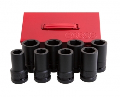Force 8081DS 1" Dr. 100mmL Deep Impact Socket 15/16"-1.5/8" Imperial Set