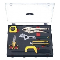 Force K50627 6pc Utility Tool Set: Shifter, Locking Pliers, Scissors, Knife, Hacksaw, Tape Measure