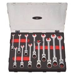 Force K51210F Flexible Ratchet Gear Wrench Set 8-19mm 12pc