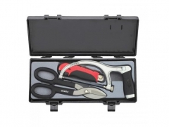 Force T5055 5pc Cutting Tools Set: Hacksaw, Tin Snip, Utility Knife