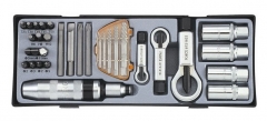 Force T5331 Screw Repair Tool 33pc Set: Impact Screwdriver, Screw Extractor, Nut Splitter