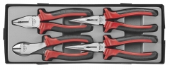 Force T5046 Combination Pliers 4pc Set: Lineman's,Long,Bent,Nose,Diagonal