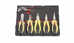 Force K50626 6pc Assorted Pliers Set: Water Pump, Long Nose, Cutter, Wire Stripper