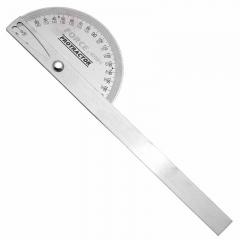 Force 5096P4 Stainless Steel Protractor 8"/200mmL