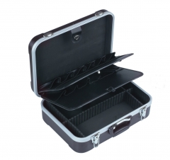 Force 50234 Black Aluminium Rolling Mobile Tool Box Trolloy L45 x W33 x H15 cm