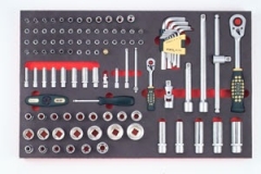 Force 41083 108pc 1/4" & 1/2" dr. Combo Socket & Accessory Set