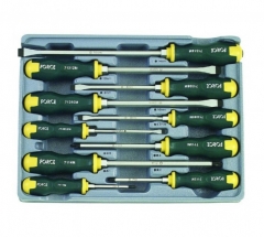 Force 2108 10pc Slot Philip Go-thru Through Tang Hex Shank Hammering Screwdriver