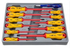 Force 2125N / 2126N Insulated VDE Electrician Screwdriver 12pc Set with Tester