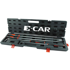 E-CAR Taiwan 4pc Jumbo Pry Bar Prybar Set: 25″x70°, 90°; 36″x35°, Straight