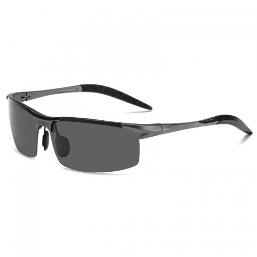 Men's Polarized HD Lens Sunglasses with Spring Leg & Aluminium Magnesium Frame